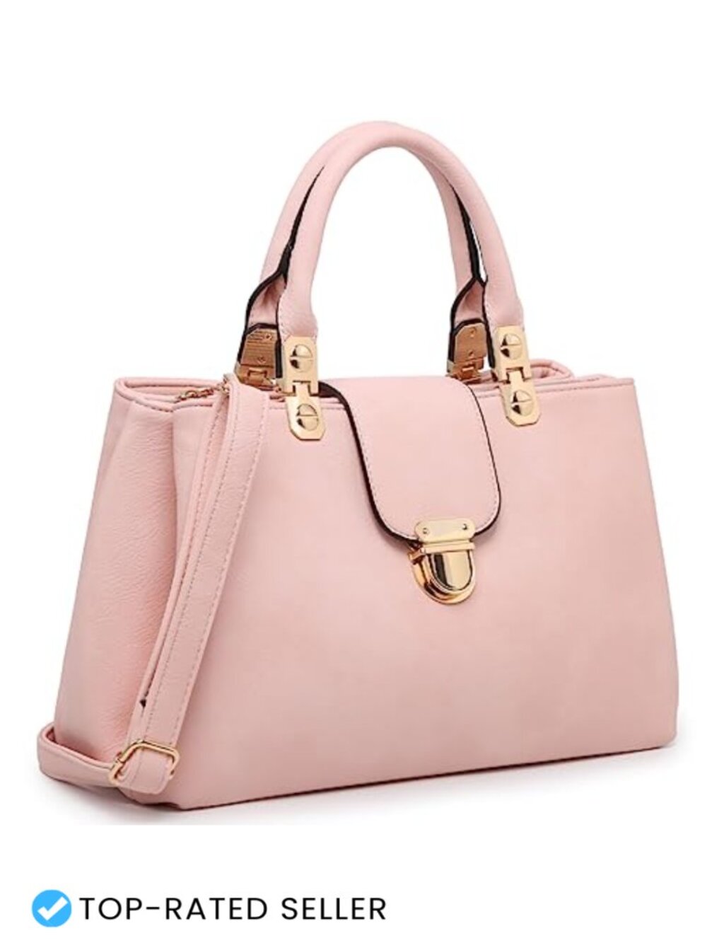 Vegan Leather Satchel Handbag Top Handle Purse Medium Tote Bag Crossbody